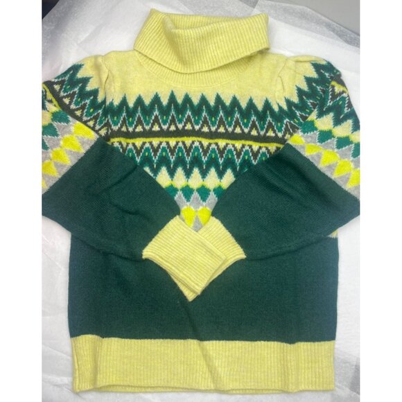 LOFT Women Chevron Stitched Turtleneck Sweater SMALL - Picture 5 of 13